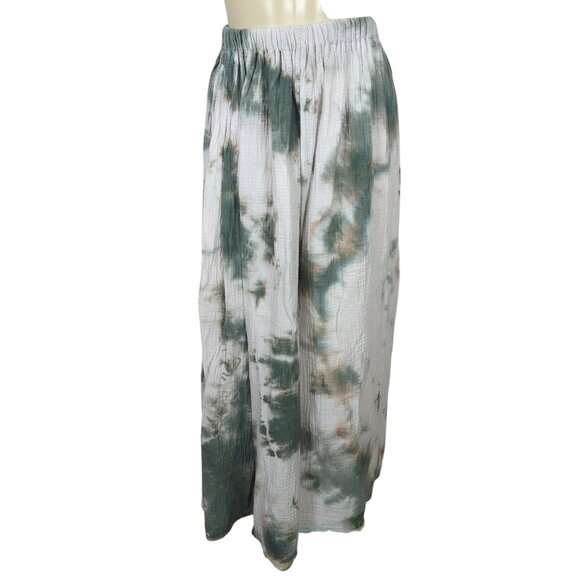 Sunny Moonwater white gray Skirt S / M Elastic waist Lightweight Flowy bohemian - Picture 3 of 14